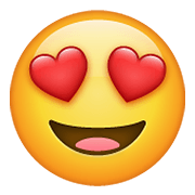 😍 Emoji Cara Sonriendo Con Ojos De Corazón en WhatsApp 2.19.352.