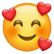 Emoji 🥰 Faccina Con Cuoricini su WhatsApp 2.19.352.