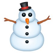 ⛄ Emoji Schneemann ohne Schneeflocken WhatsApp 2.19.352.
