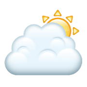 🌥️ Emoji Sol Detrás De Una Nube Grande en WhatsApp 2.19.352.