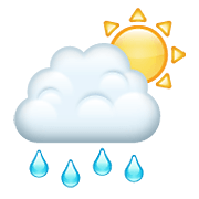 🌦️ Emoji Sol Detrás De Una Nube Con Lluvia en WhatsApp 2.19.352.