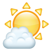 🌤️ Emoji Sol Detrás De Una Nube Pequeña en WhatsApp 2.19.352.
