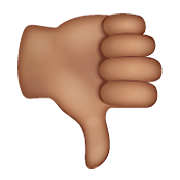 👎🏽 Emoji Daumen runter: mittlere Hautfarbe WhatsApp 2.19.352.