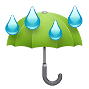 Emoji ☔ Ombrello Con Gocce Di Pioggia su WhatsApp 2.19.352.