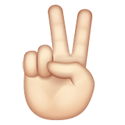 ✌🏻 Emoji Victory-Geste: helle Hautfarbe WhatsApp 2.19.352.