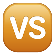 🆚 Emoji Großbuchstaben VS in orangefarbenem Quadrat WhatsApp 2.19.352.