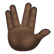 🖖🏿 Emoji Saudação Vulcana: Pele Escura na WhatsApp 2.19.352.