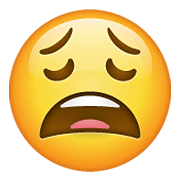 Emoji 😩 Faccina Esausta su WhatsApp 2.19.352.