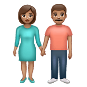 Emoji 👫🏽 Uomo E Donna Che Si Tengono Per Mano: Carnagione Olivastra su WhatsApp 2.19.352.