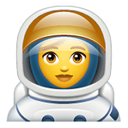 Emoji 👩‍🚀 Astronauta Donna su WhatsApp 2.19.352.