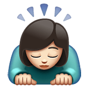 Emoji 🙇🏻‍♀️ Donna Che Fa Inchino Profondo: Carnagione Chiara su WhatsApp 2.19.352.