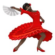 💃🏿 Emoji Mulher Dançando: Pele Escura na WhatsApp 2.19.352.