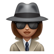 🕵🏽‍♀️ Emoji Detective Mujer: Tono De Piel Medio en WhatsApp 2.19.352.