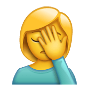 🤦‍♀️ Emoji sich an den Kopf fassende Frau WhatsApp 2.19.352.