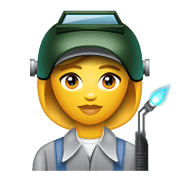Emoji 👩‍🏭 Operaia su WhatsApp 2.19.352.