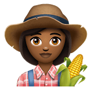 👩🏾‍🌾 Emoji Agricultora: Tono De Piel Oscuro Medio en WhatsApp 2.19.352.