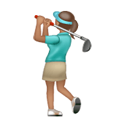 🏌🏽‍♀️ Emoji Golferin: mittlere Hautfarbe WhatsApp 2.19.352.