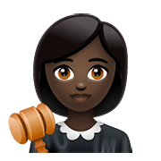 Emoji 👩🏿‍⚖️ Giudice Donna: Carnagione Scura su WhatsApp 2.19.352.