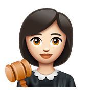 Emoji 👩🏻‍⚖️ Giudice Donna: Carnagione Chiara su WhatsApp 2.19.352.