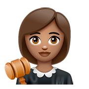 Emoji 👩🏽‍⚖️ Giudice Donna: Carnagione Olivastra su WhatsApp 2.19.352.