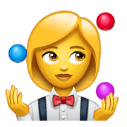 Emoji 🤹‍♀️ Giocoliere Donna su WhatsApp 2.19.352.