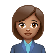 👩🏽‍💼 Emoji Oficinista Mujer: Tono De Piel Medio en WhatsApp 2.19.352.