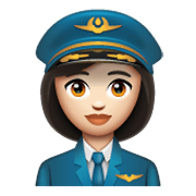 👩🏻‍✈️ Emoji Pilotin: helle Hautfarbe WhatsApp 2.19.352.