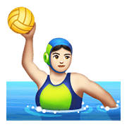 🤽🏻‍♀️ Emoji Mujer Jugando Al Waterpolo: Tono De Piel Claro en WhatsApp 2.19.352.