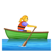 Emoji 🚣‍♀️ Donna In Barca A Remi su WhatsApp 2.19.352.