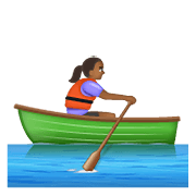 Emoji 🚣🏾‍♀️ Donna In Barca A Remi: Carnagione Abbastanza Scura su WhatsApp 2.19.352.