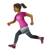 🏃🏾‍♀️ Emoji Mujer Corriendo: Tono De Piel Oscuro Medio en WhatsApp 2.19.352.