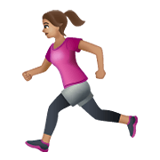 🏃🏽‍♀️ Emoji Mujer Corriendo: Tono De Piel Medio en WhatsApp 2.19.352.