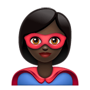 🦸🏿‍♀️ Emoji Super-heroína: Pele Escura na WhatsApp 2.19.352.