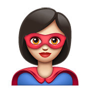 Émoji 🦸🏻‍♀️ Super-héroïne : Peau Claire sur WhatsApp 2.19.352.