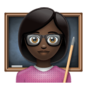 Emoji 👩🏿‍🏫 Professoressa: Carnagione Scura su WhatsApp 2.19.352.
