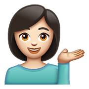 💁🏻‍♀️ Emoji Mulher Com A Palma Virada Para Cima: Pele Clara na WhatsApp 2.19.352.