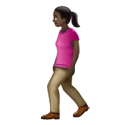 🚶🏿‍♀️ Emoji Mujer Caminando: Tono De Piel Oscuro en WhatsApp 2.19.352.