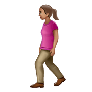 🚶🏽‍♀️ Emoji Mujer Caminando: Tono De Piel Medio en WhatsApp 2.19.352.