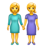Emoji 👭 Due Donne Che Si Tengono Per Mano su WhatsApp 2.19.352.
