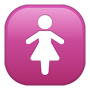 Emoji 🚺 Simbolo Del Bagno Delle Donne su WhatsApp 2.19.352.