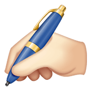✍🏻 Emoji Escrevendo à Mão: Pele Clara na WhatsApp 2.19.352.