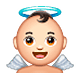 👼🏻 Emoji Bebé ángel: Tono De Piel Claro en WhatsApp 2.19.7.