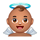 👼🏽 Emoji Bebé ángel: Tono De Piel Medio en WhatsApp 2.19.7.