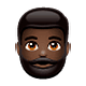 Emoji 🧔🏿 Uomo Con La Barba: Carnagione Scura su WhatsApp 2.19.7.
