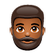 Emoji 🧔🏾 Uomo Con La Barba: Carnagione Abbastanza Scura su WhatsApp 2.19.7.