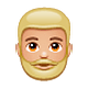 🧔🏼 Emoji Mann: mittelhelle Hautfarbe, Bart WhatsApp 2.19.7.