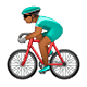 Emoji 🚴🏾 Ciclista: Carnagione Abbastanza Scura su WhatsApp 2.19.7.