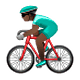 Emoji 🚴🏿 Ciclista: Carnagione Scura su WhatsApp 2.19.7.