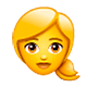 Emoji 👱‍♀️ Donna Bionda su WhatsApp 2.19.7.