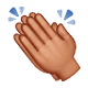 👏🏽 Emoji klatschende Hände: mittlere Hautfarbe WhatsApp 2.19.7.